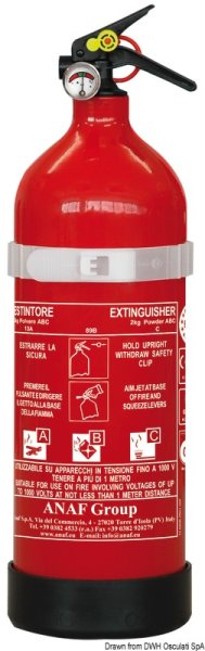 Estintore 2 Kg Italia 13A 89B C - 31.450.02